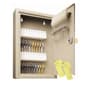 Key Box Cabinet with 30 Hooks, Wall Mounting & Locking, Tags Included - Beige