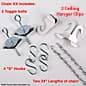Sign Hanging Hardware with (2) Chains, Bolts, Hooks and Clips for Ceiling