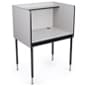 Study Carrel, Adjustable Height 47”-53”, Starter Unit, Steel Legs – Gray