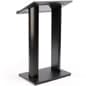 Podium for Floor with Double Column Design, MDF and Aluminum - Black
