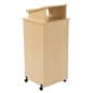 Podium for Floor, Elevated Reading Surface, Adjustable Shelf, Wheels