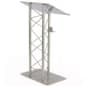 Truss Podium for Floor, Cup Holder, Aluminum and Steel - Silver