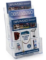 Magazine Display Features 3-Tiered Design to Save Counter Space Clear Magazine Display