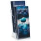Acrylic Brochure Holder, 4"w Pockets, Wall or Tabletop