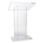 Acrylic Podium for Floor, Large Reading Surface - Clear