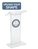 This Custom Printed Podium Plaque Will Not Fade Over Time Custom printed podium plaque adds a professional look to your stand