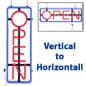 "OPEN" LED Sign with Hanging Chain, Vertical or Horizontal - Red & Blue