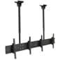 Ceiling TV Mount for (2) 30"-60” Monitors, Tilting Bracket, Adjustable Height - Black