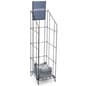 Metal Wire Magazine Floor Stand, 8.5"w, Sign Header - Black