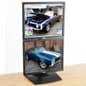 Desktop Dual Monitor Stand for Screens 10"-24", Rotating Brackets - Black