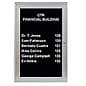 Enclosed Letter Board with 3/4" Letter Set, Wall Mount - Silver