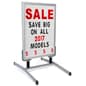 24" x 36" T-Frame Sidewalk Sign Stand, Letter Board, Double Sided - Silver