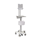 Rolling Telemedicine iPad Medical Stand with Basket