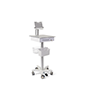 Mobile Telehealth Tablet Medical Cart with Locking Drawer and Two Baskets
