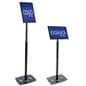 Floor Standing Menu Stand, Snap Open Frame, Adjustable Height