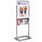 22" x 28" Floor Standing Poster Holder with 10 Literature Pockets