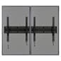 Video Wall Mount for (2) 30" - 60" TV Screens, Portrait, Tilting Bracket - Black