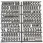 1" Letter Set, 930 Pieces - Black