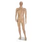 Male Mannequin w/ Base, Painted Facial Features - Flesh Tone