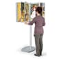 24 x 36 Poster Floor Stand with 10 Display Frames - Silver