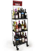 Metal Pop Display Rack has a Removable Sign Holder Metal Pop Display Rack
