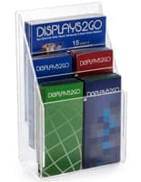Pamphlet Rack has 6 Adjustable Pockets on 3 Tiers Countertop Pamphlet Rack
