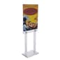 22" x 28" Acrylic Floor Standing Sign Holder, Double-Sided - Clear