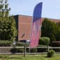14' Feather Flag with Ground Spike - American Flag Graphic