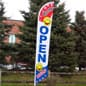 14' Feather Flag w/ Ground Spike and Pre-printed Opening Message