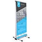 Outdoor Retractable Banner Stand w/ Graphics, Two Sizes Available - Silver