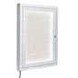 Enclosed Bulletin Board for Outdoor Use, Illuminated, Locking - Silver