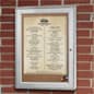 Enclosed Bulletin Board, Outdoor Use, Locking - Silver