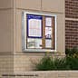 Enclosed Bulletin Board, Outdoor Use, Locking - Silver