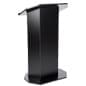 Podium for Floor, Large Reading Surface, Open Back with Shelf