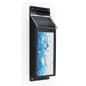 Outdoor Acrylic Brochure Wall Rack, Hinged Lid - Black