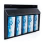 Outdoor Acrylic Brochure Wall Rack, Hinged Lid - Black