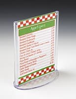 Restaurant Menu Holder: 4" x 6" Restaurant Menu Holder