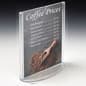 Acrylic Countertop Sign Holder, T-Style Design, Oval Base - Clear