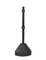 Weighted Sidewalk Sign Stand, Fillable Base, Wheels - Black Parking lot sign base, weighs 8 lbs
