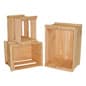 Wooden Crate Dump Bins, Set of 3, Nesting - Oak