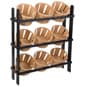 Tiered Wooden Display, Floor Standing, 9 Baskets – Black & Oak
