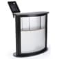 41” Tall Portable Counter with Clamping iPad Enclosure, Carrying Bags - Black