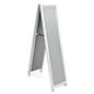 11 x 48 A-Frame Sidewalk Snap Frame, Double Sided, Silver or Faux Wood