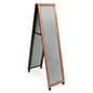 11 x 48 A-Frame Sidewalk Snap Frame, Double Sided, Silver or Faux Wood