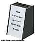 Acrylic Ballot Box with 5.5 x 8.5 Sign Holder - Black