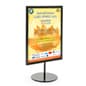 Countertop Sign Holder, Double Sided, Round Weighted Base