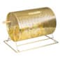 Steel Raffle Drum, Countertop, Holds 10,000 Tickets - Brass