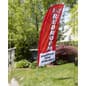 8' Real Estate Feather Flag w/ Ground Spike, APARTMENT NOW AVAILABLE Message