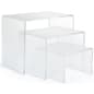 U-Shaped Acrylic Risers, Set of 3 Different Sizes - Frosted