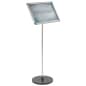 Floor Standing Menu Stand, Snap Open Frame, Tilting Bracket